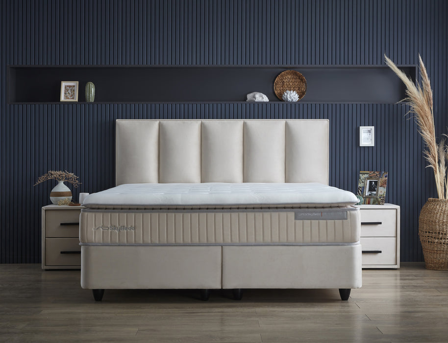 Opbergboxspring Birdybedd Beige 160x200