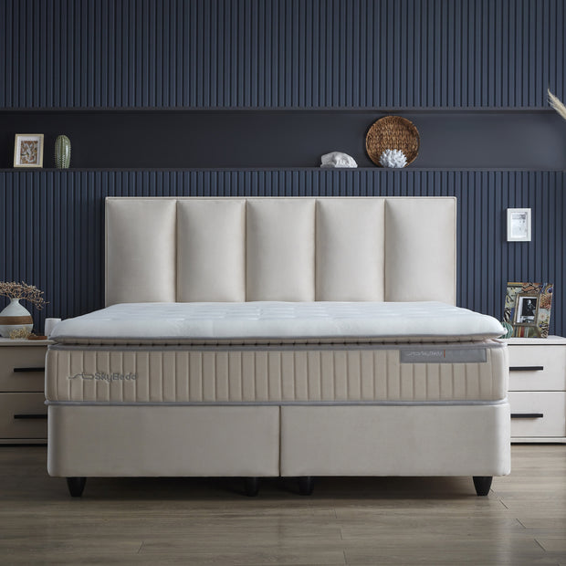 Opbergboxspring Birdybedd Beige 160x200