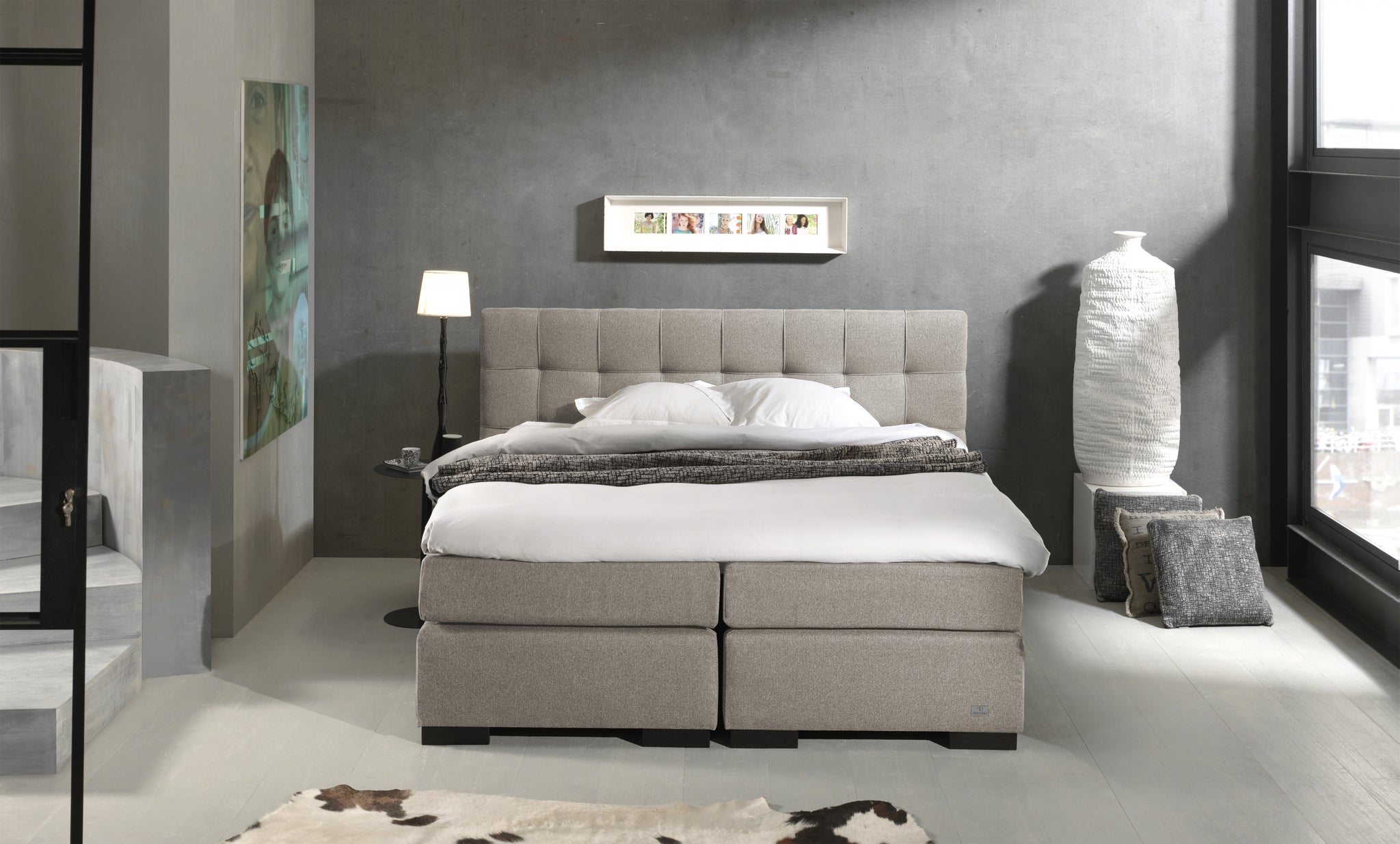 Opbergboxspring Birdybedd Beige 160x200
