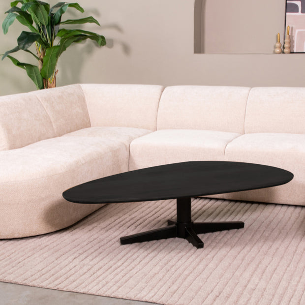 LABEL51 Salontafel Rosie - Zwart - Mangohout - 140 cm