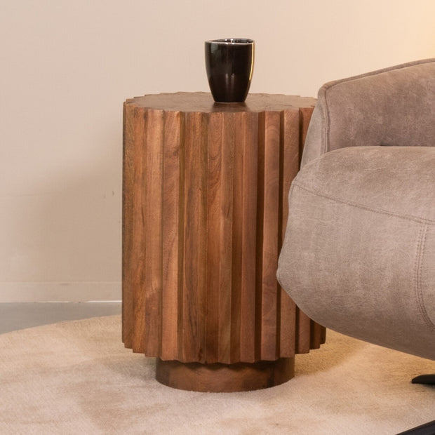 LABEL51 Bijzettafel Novan - Nature - Mangohout - 35 cm