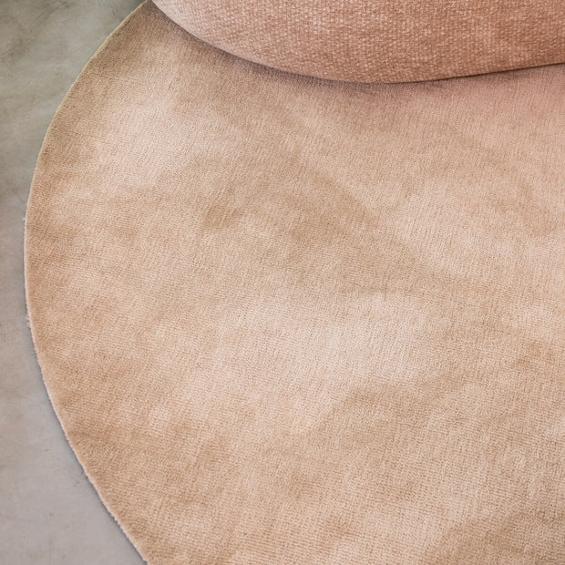 LABEL51 Vloerkleden Mila - Taupe - Synthetisch - 200 cm - Rond