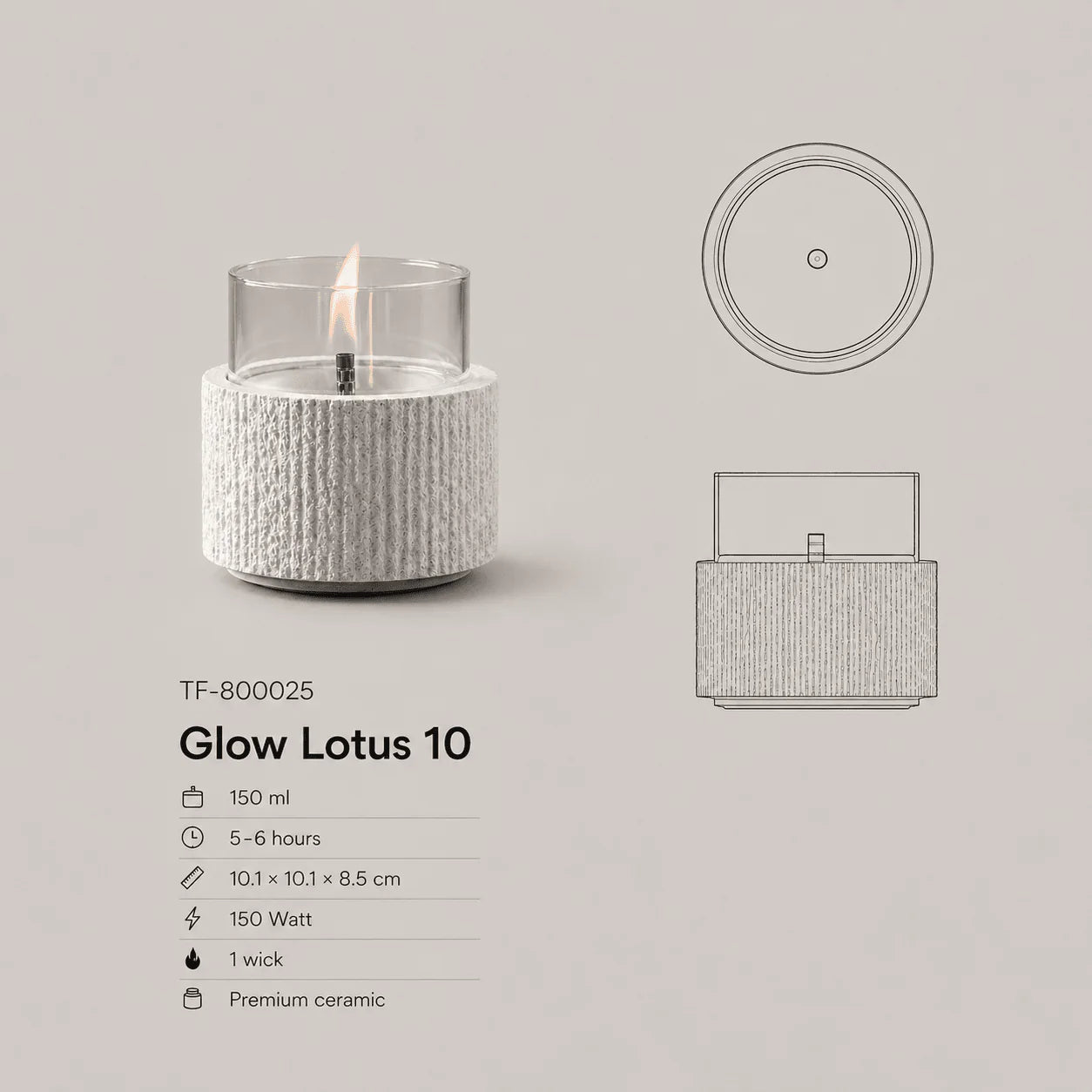vtwonen tafelhaard Glow Lotus 10