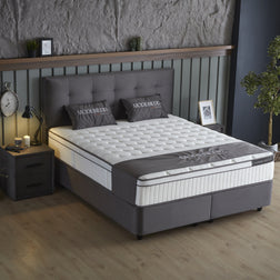 Opbergboxspring Modebed Antraciet 140x200