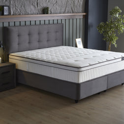 Opbergboxspring Modebed Antraciet 140x200