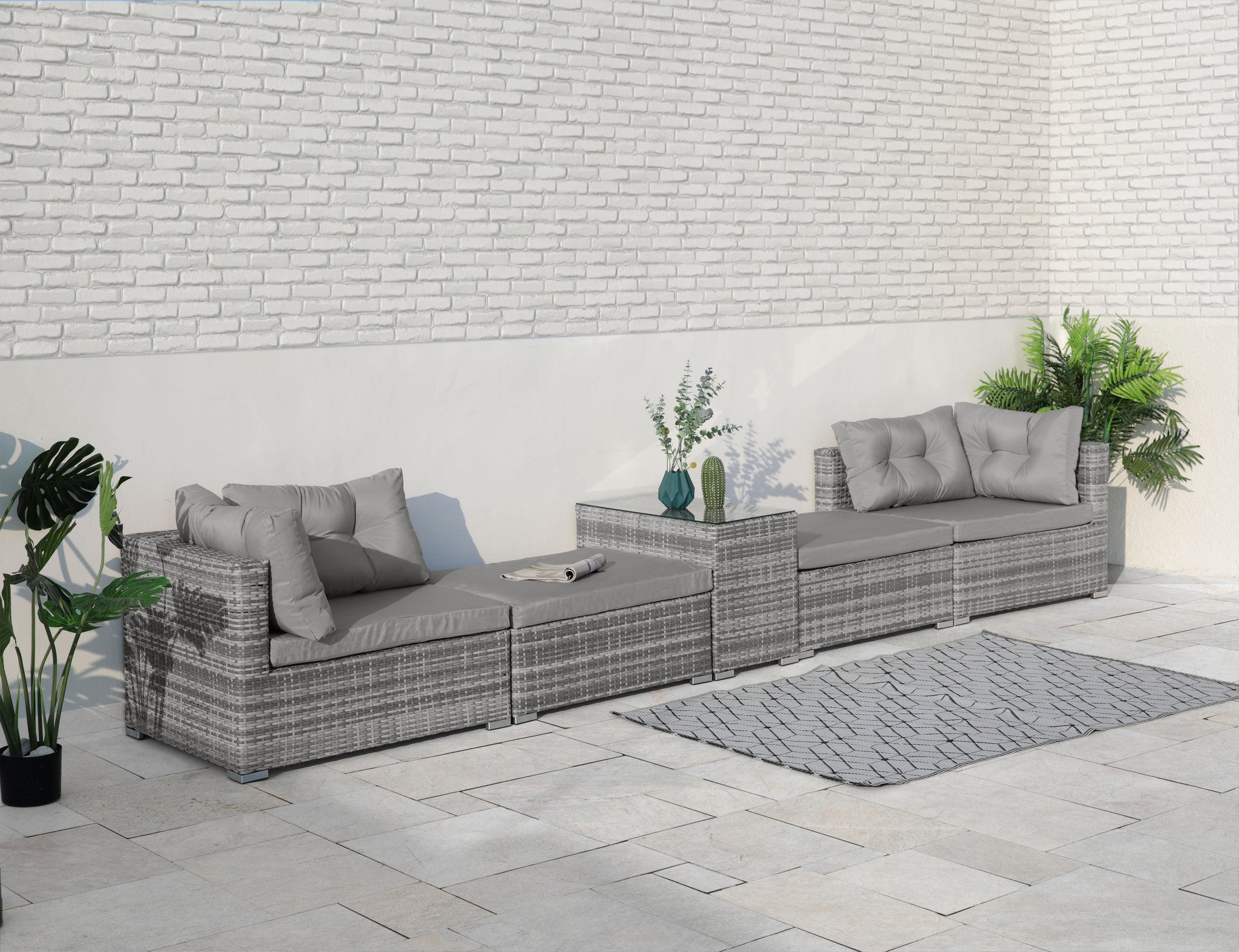 Opbergboxspring Modebed Antraciet 140x200