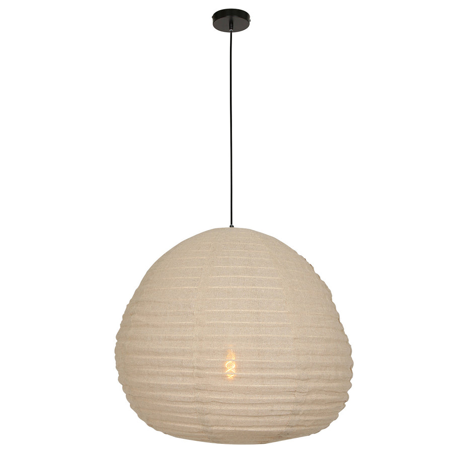 Hanglamp Bangalore 2136B - bamboe-linnenkap, sfeervolle eyecatcher