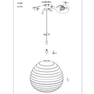 Hanglamp Bangalore 2136B - bamboe-linnenkap, sfeervolle eyecatcher