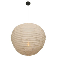Hanglamp Bangalore 2136B - bamboe-linnenkap, sfeervolle eyecatcher