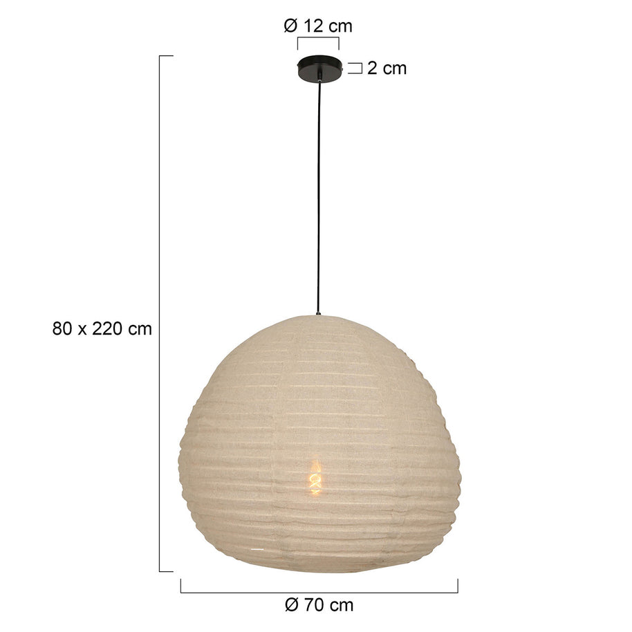 Hanglamp Bangalore 2136B - bamboe-linnenkap, sfeervolle eyecatcher