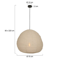 Hanglamp Bangalore 2136B - bamboe-linnenkap, sfeervolle eyecatcher