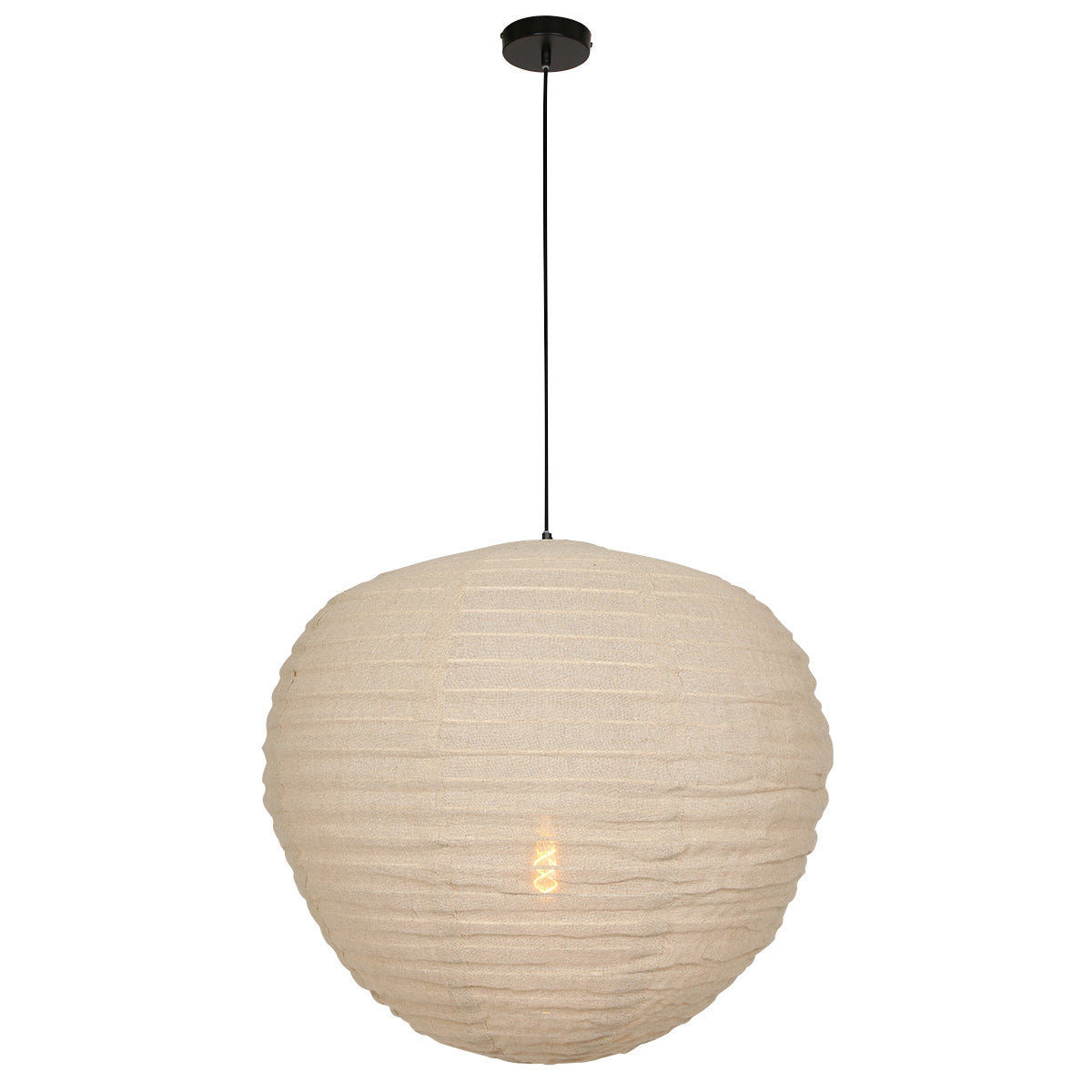 Hanglamp Bangalore 2136B - bamboe-linnenkap, sfeervolle eyecatcher