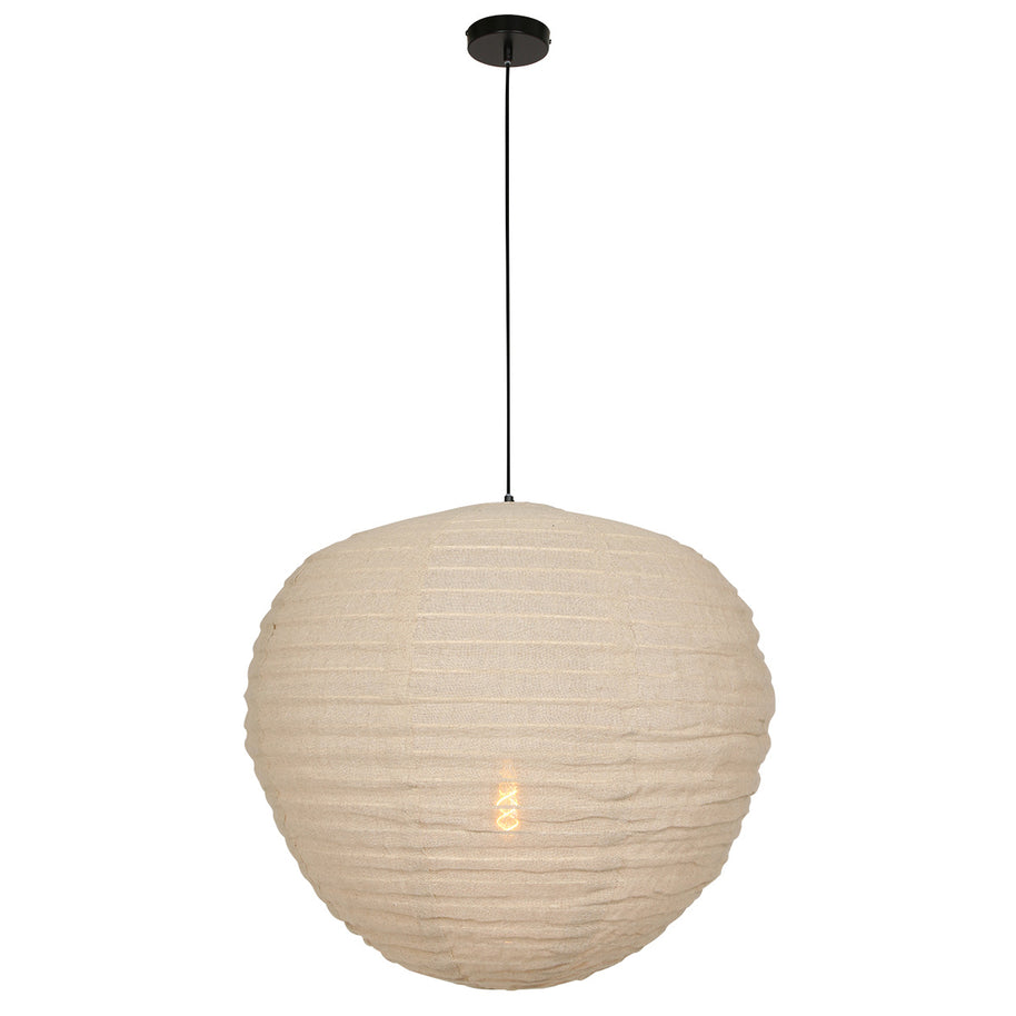 Hanglamp Bangalore 2136B - bamboe-linnenkap, sfeervolle eyecatcher