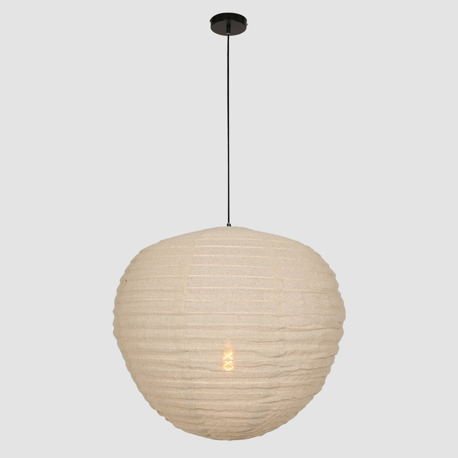 Hanglamp Bangalore 2136B - bamboe-linnenkap, sfeervolle eyecatcher