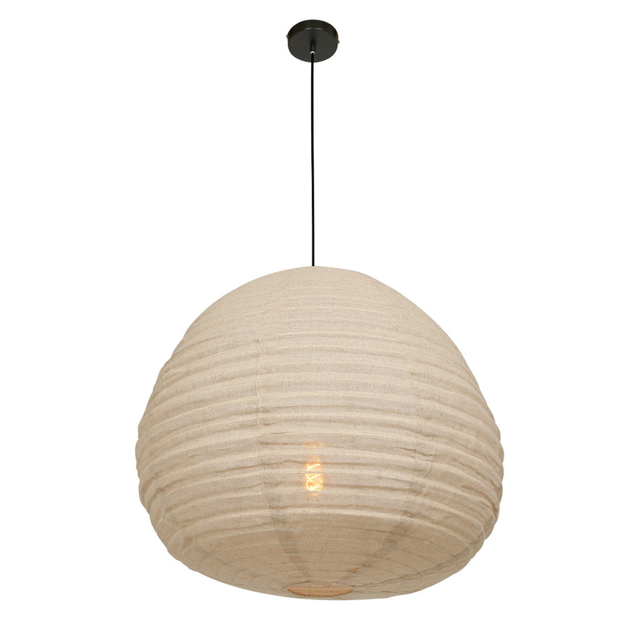 Hanglamp Bangalore 2136B - bamboe-linnenkap, sfeervolle eyecatcher