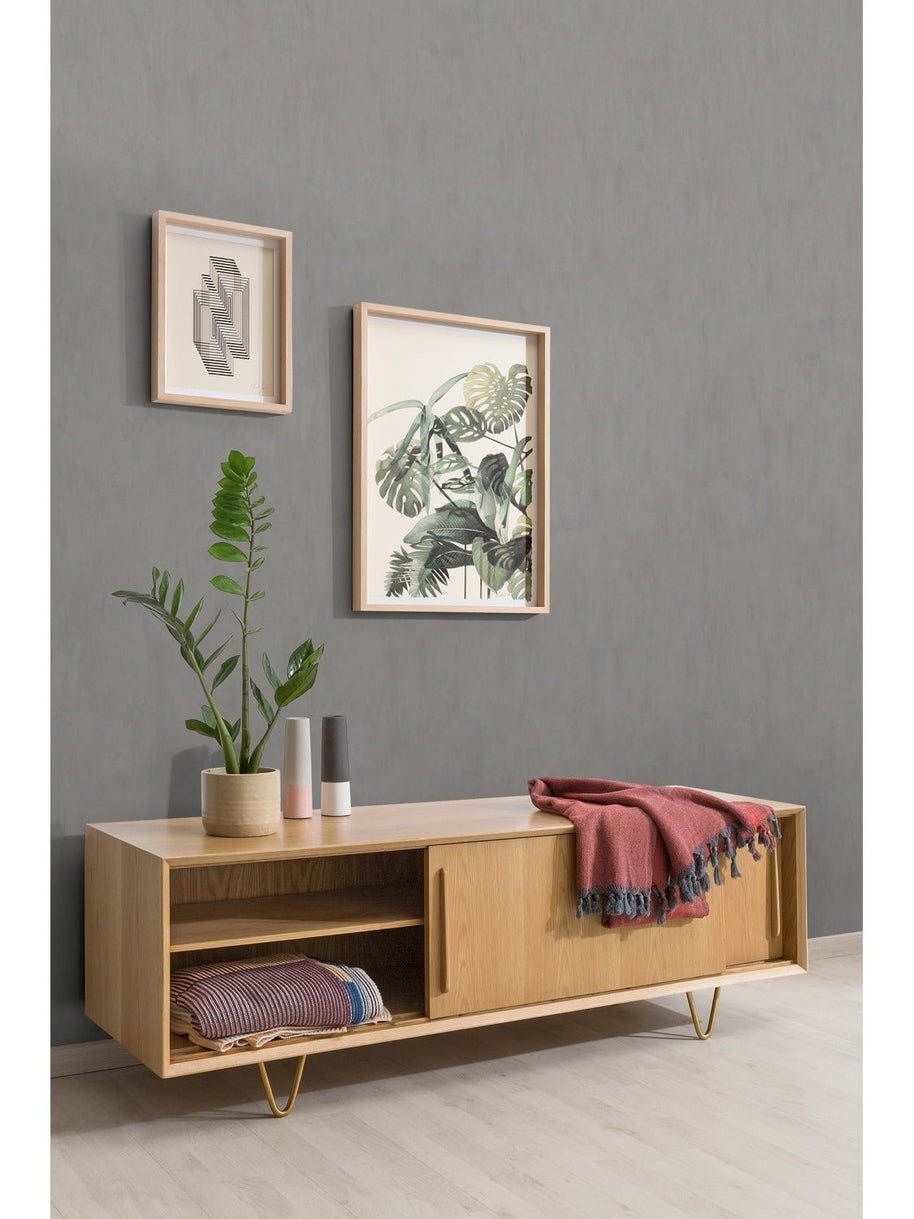 Behang Chalk effen bruin/grijs