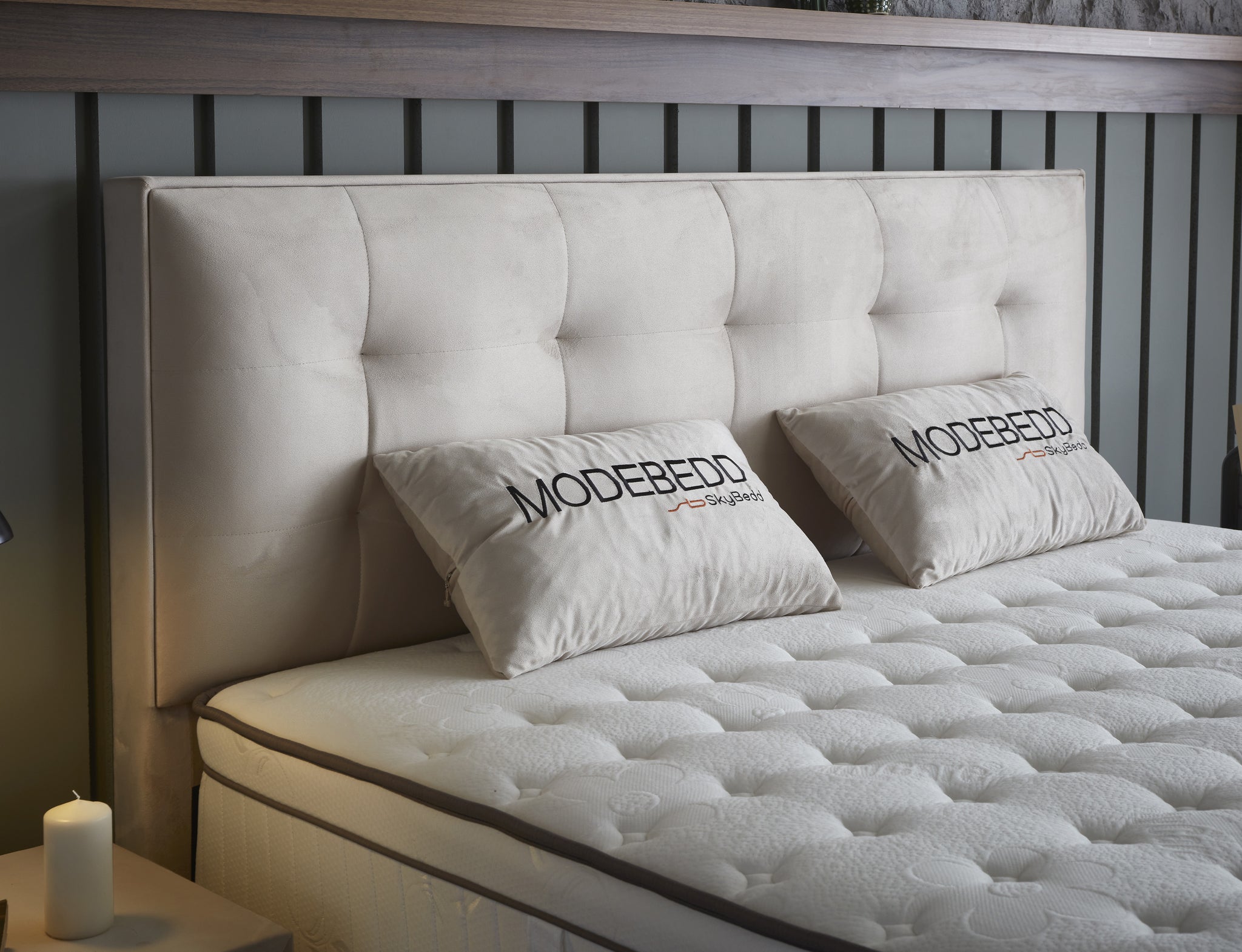 Opbergboxspring Modebedd Beige 160x200