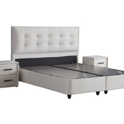 Opbergboxspring Modebedd Beige 160x200