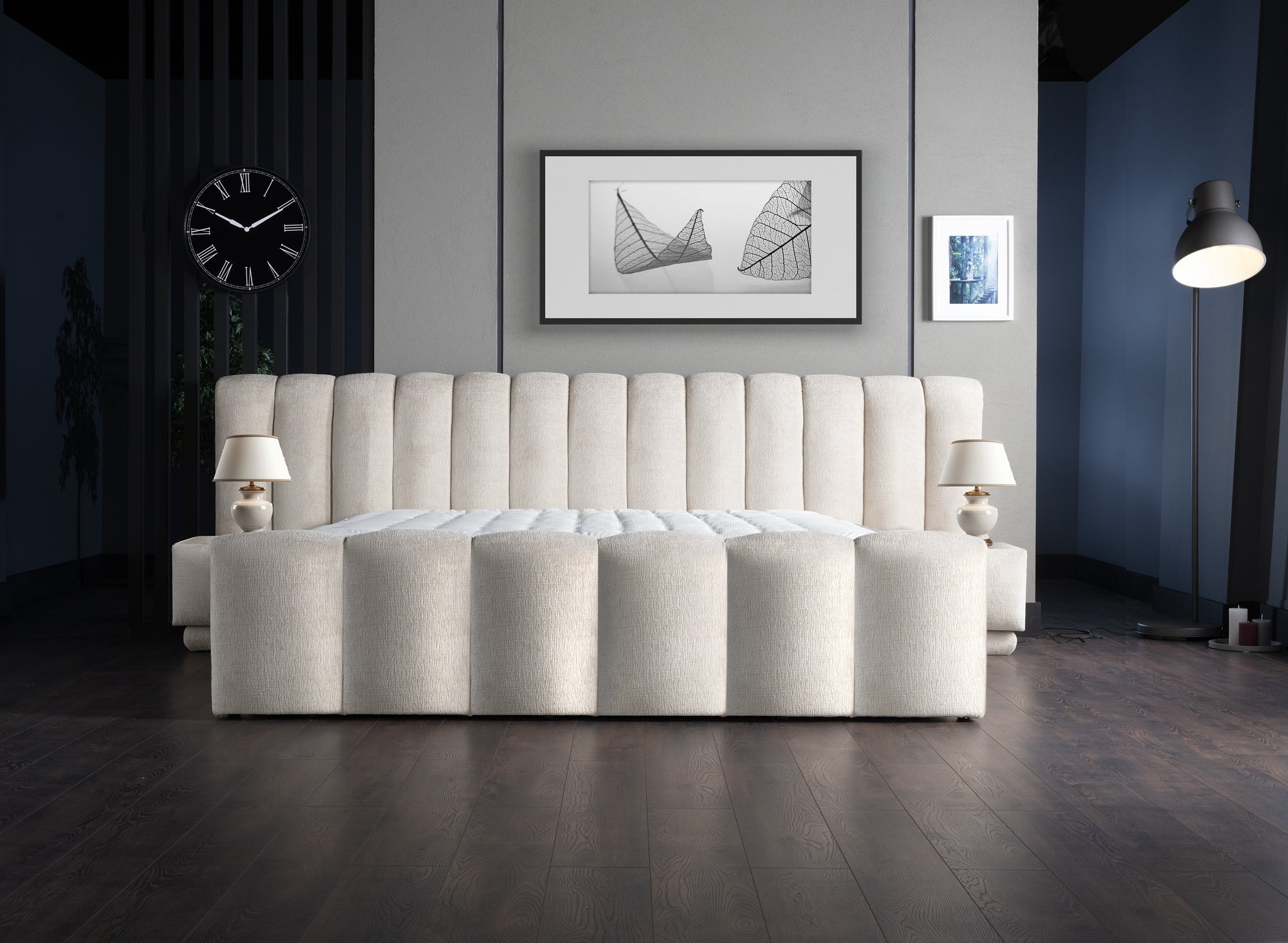 Opbergboxspring Iosbedd beige 160x200
