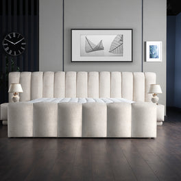 Opbergboxspring Iosbedd beige 160x200