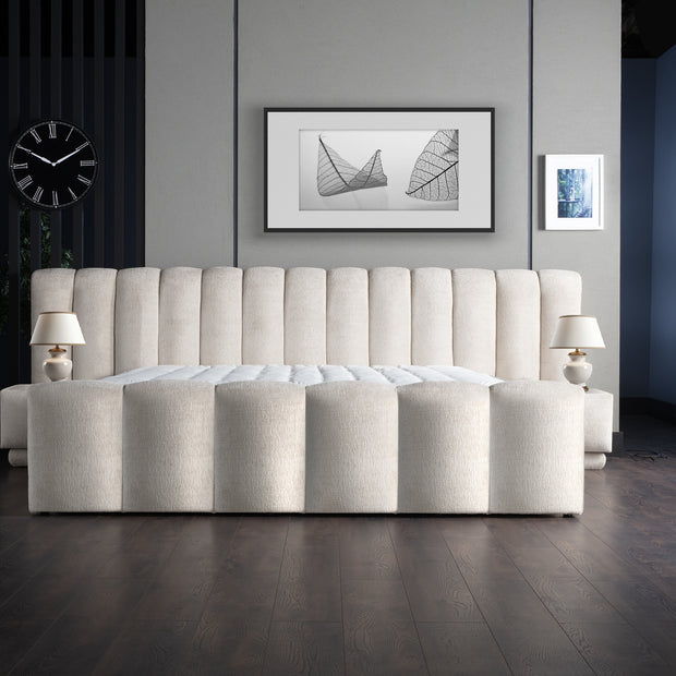 Opbergboxspring Iosbedd beige 160x200