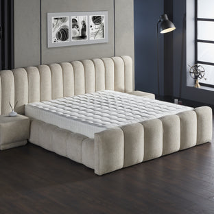 Opbergboxspring Iosbedd beige 160x200