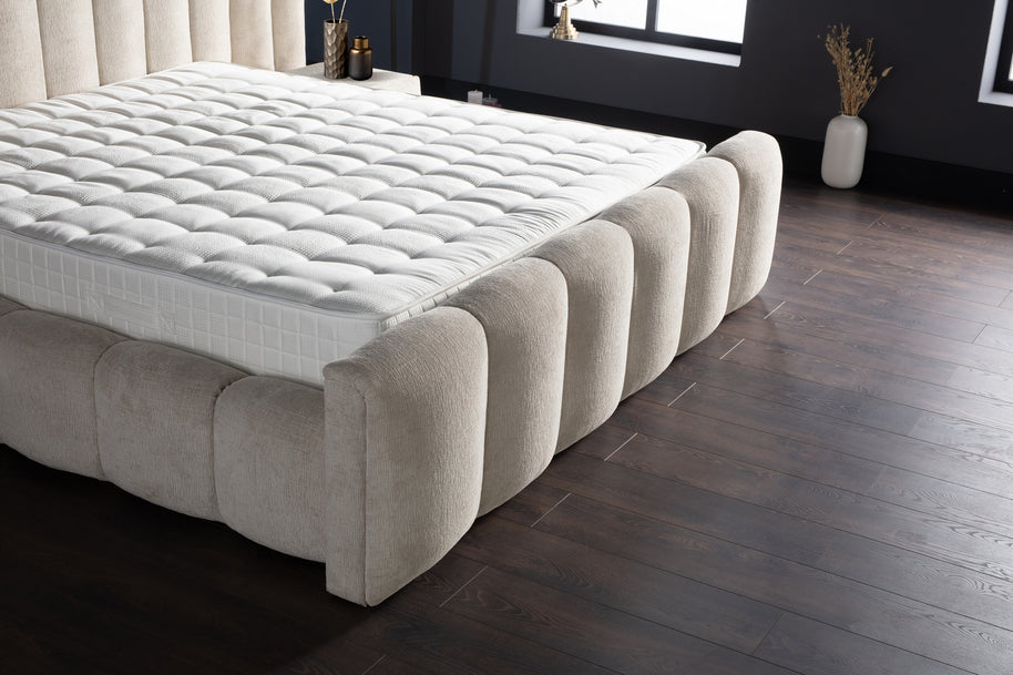 Opbergboxspring Iosbedd beige 160x200