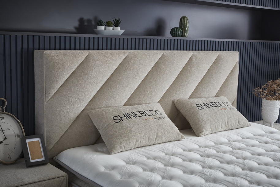 Opbergboxspring Shinebedd Beige 140x200