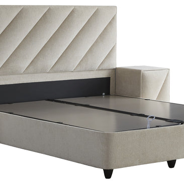Opbergboxspring Shinebedd Beige 180x200