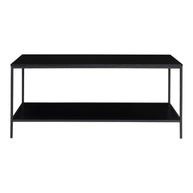Vita TV-stand - TV-stand, 2 planken, zwart, zwart frame 100x36x45 cm