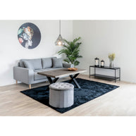 Vita TV-stand - TV-stand, 2 planken, zwart, zwart frame 100x36x45 cm