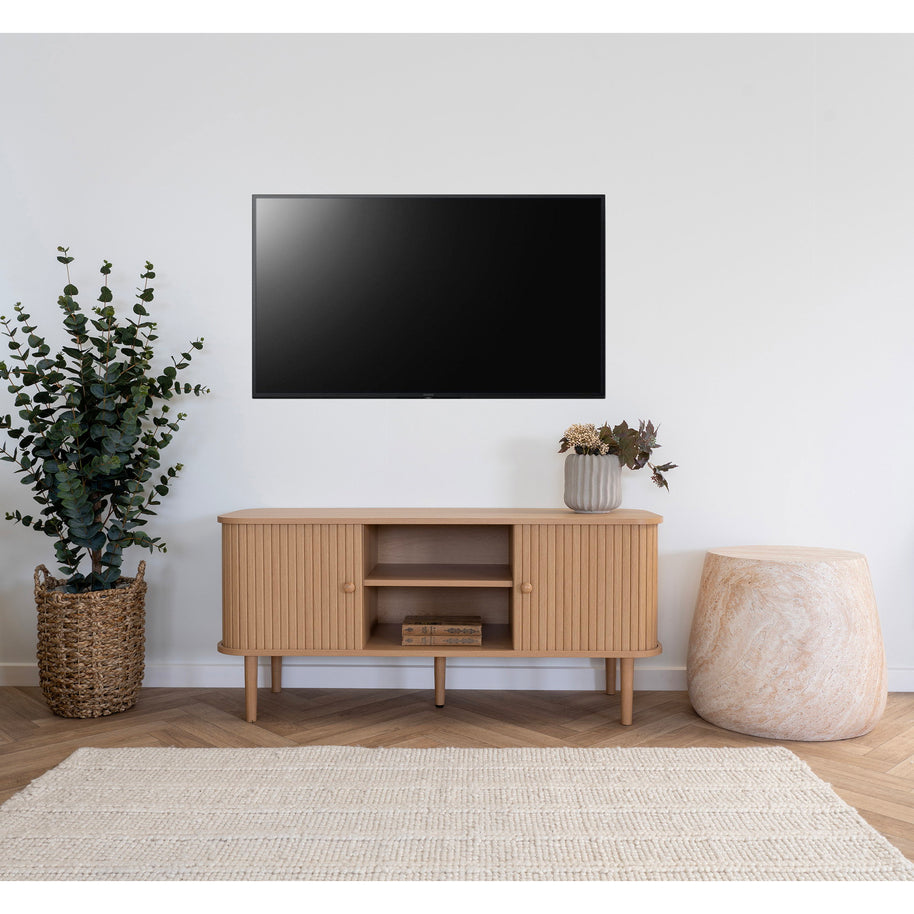 Nikko tv-meubel - tv-meubel, 2 deuren, naturel 113x40x52 cm