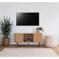 Nikko tv-meubel - tv-meubel, 2 deuren, naturel 113x40x52 cm