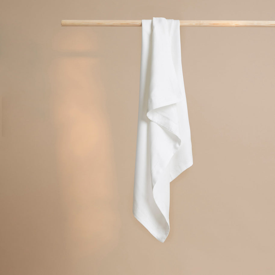 Coco & Cici - Tencel Satijn Kussensloop 60 x 50 cm - Kussenhoes - Lyocell - Extra Zacht & 100% Natuurlijk - Wit