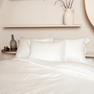 Coco & Cici - TENCEL - satijn kussensloop off-white - 1 kussensloop 50x70 zonder volant