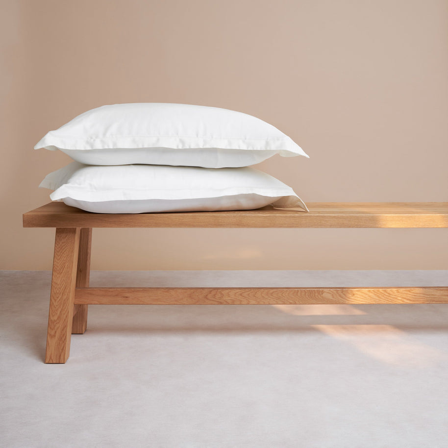 Coco & Cici - TENCEL - Satijn kussensloop wit - 1 kussensloop 50x90