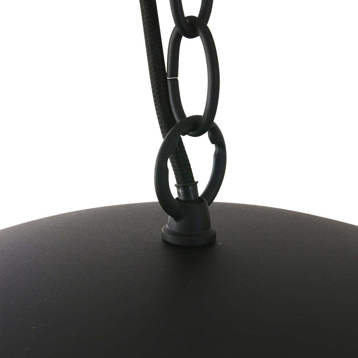 Hanglamp Semicirkel 2555ZW zwarte bol met gouden binnenkant