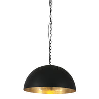 Hanglamp Semicirkel 2555ZW zwarte bol met gouden binnenkant