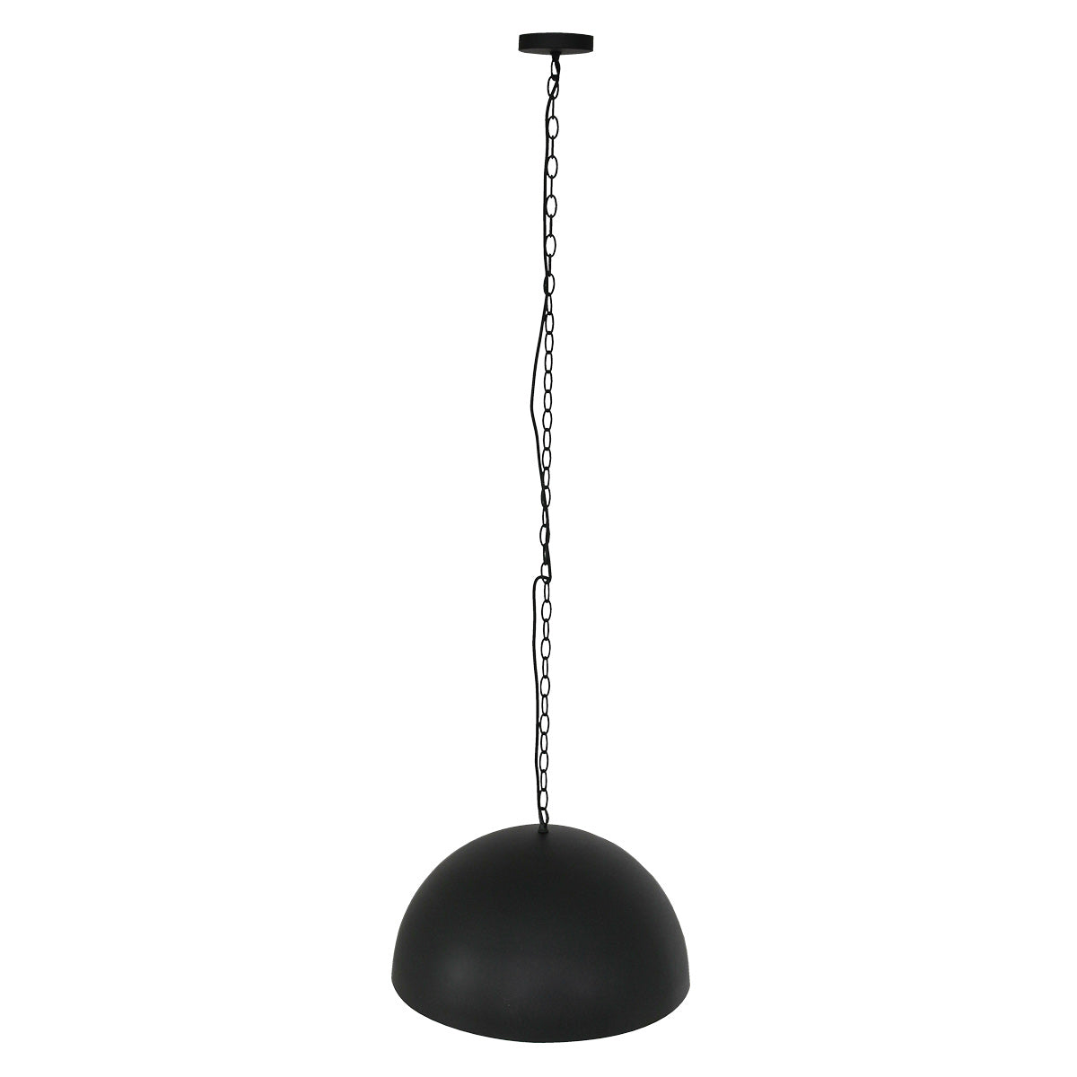 Hanglamp Semicirkel 2555ZW zwarte bol met gouden binnenkant