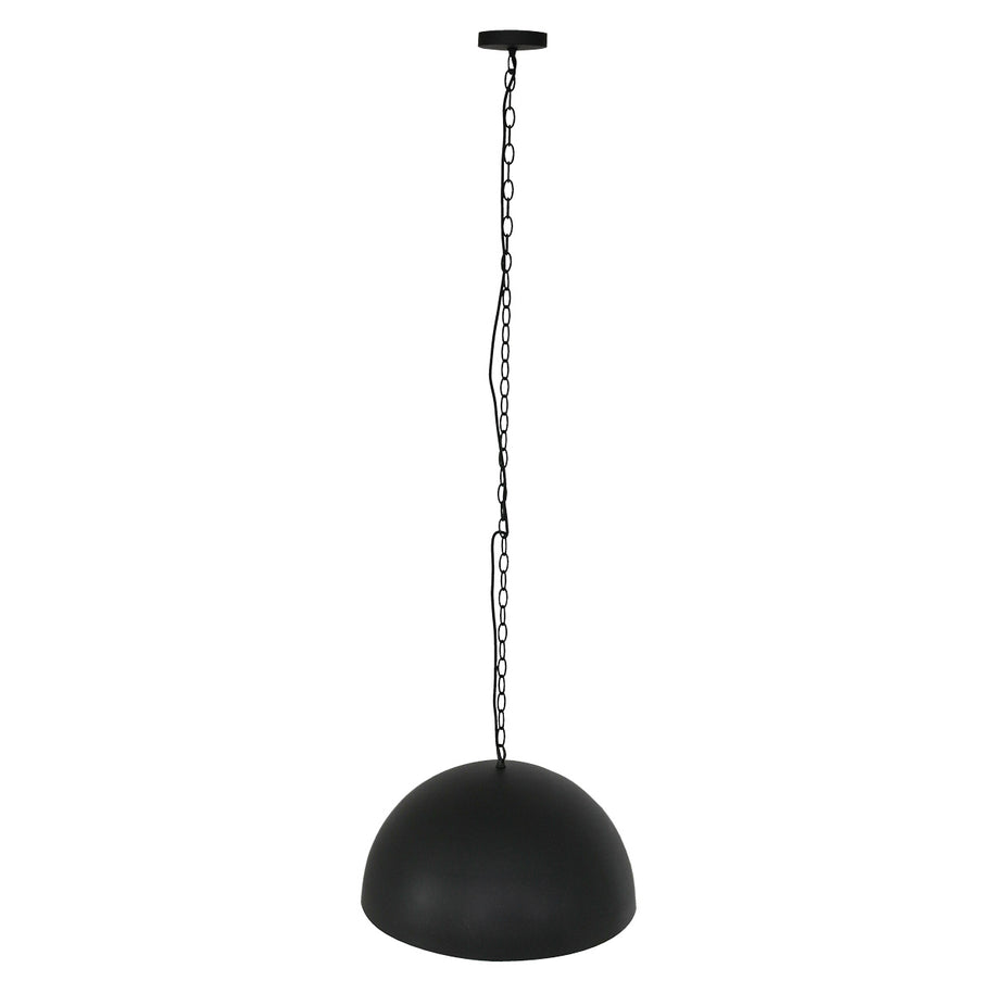 Hanglamp Semicirkel 2555ZW zwarte bol met gouden binnenkant
