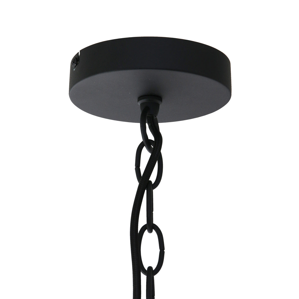 Hanglamp Semicirkel 2555ZW zwarte bol met gouden binnenkant