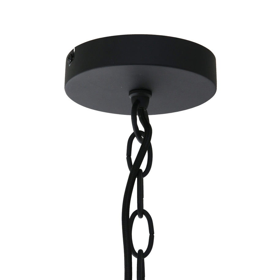 Hanglamp Semicirkel 2555ZW zwarte bol met gouden binnenkant