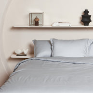 Coco & Cici - Tencel Sateen Kussensloop 70 x 60 cm - Kussenhoes - Lyocell - Extra Zacht & 100% Natuurlijk - Grijs Blauw