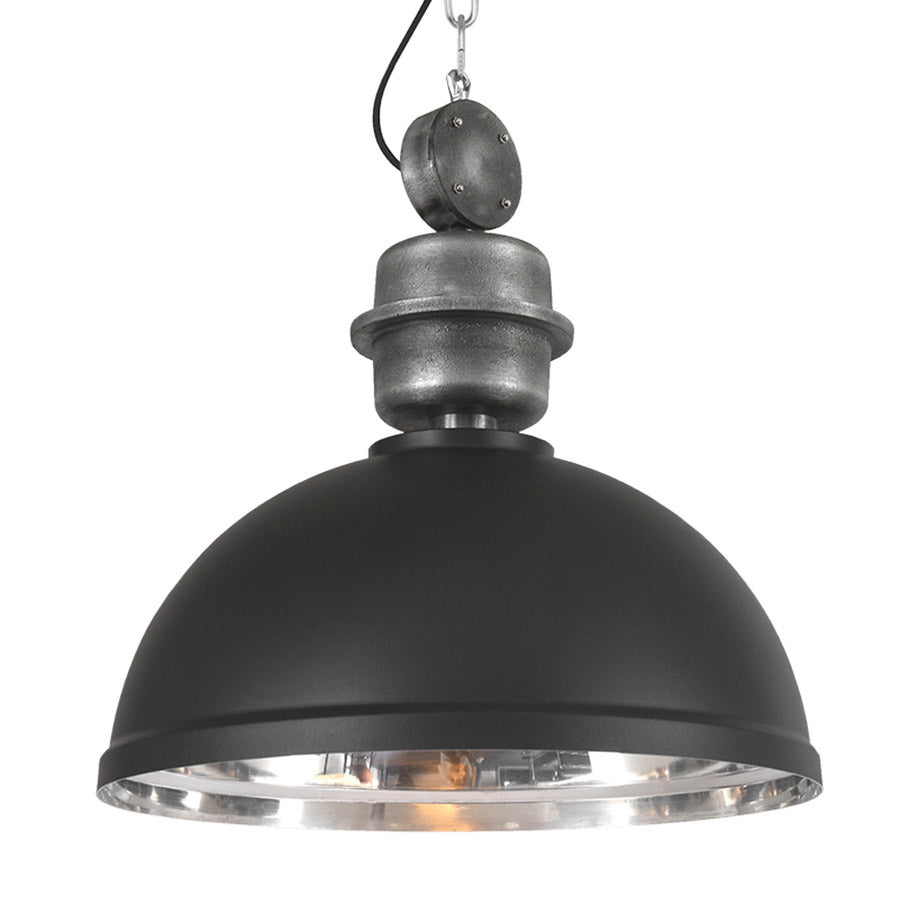 Zwarte chromen hanglamp Gaeve 2661ZW Ø50 cm E27-fitting