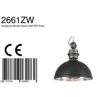 Zwarte chromen hanglamp Gaeve 2661ZW Ø50 cm E27-fitting