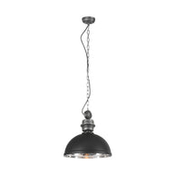 Zwarte chromen hanglamp Gaeve 2661ZW Ø50 cm E27-fitting