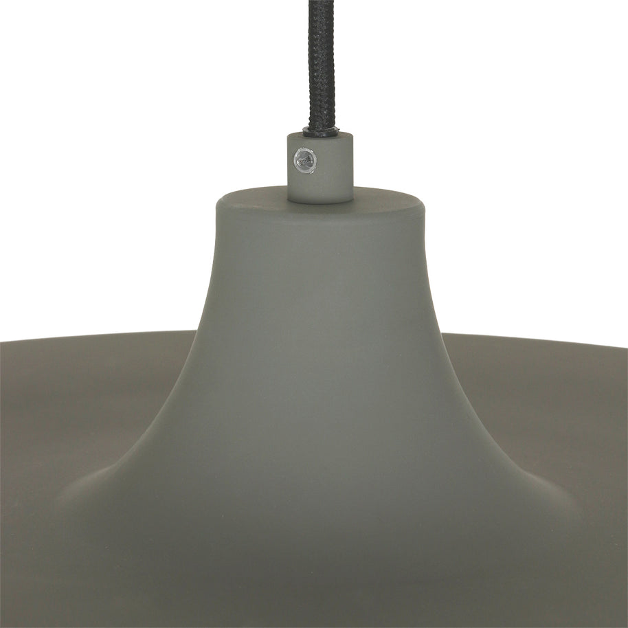 Hanglamp Krisip 2677GR grijs met E27-fitting en strijkijzersnoer
