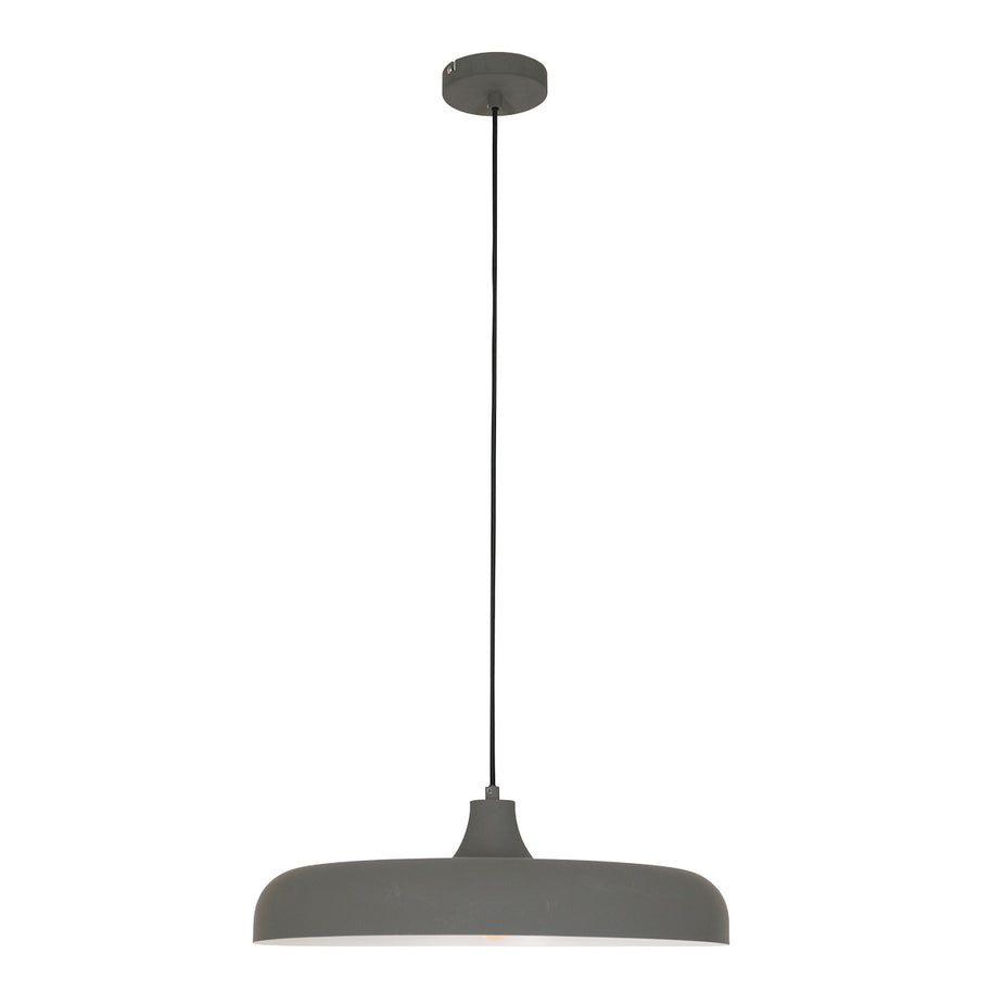 Hanglamp Krisip 2677GR grijs met E27-fitting en strijkijzersnoer