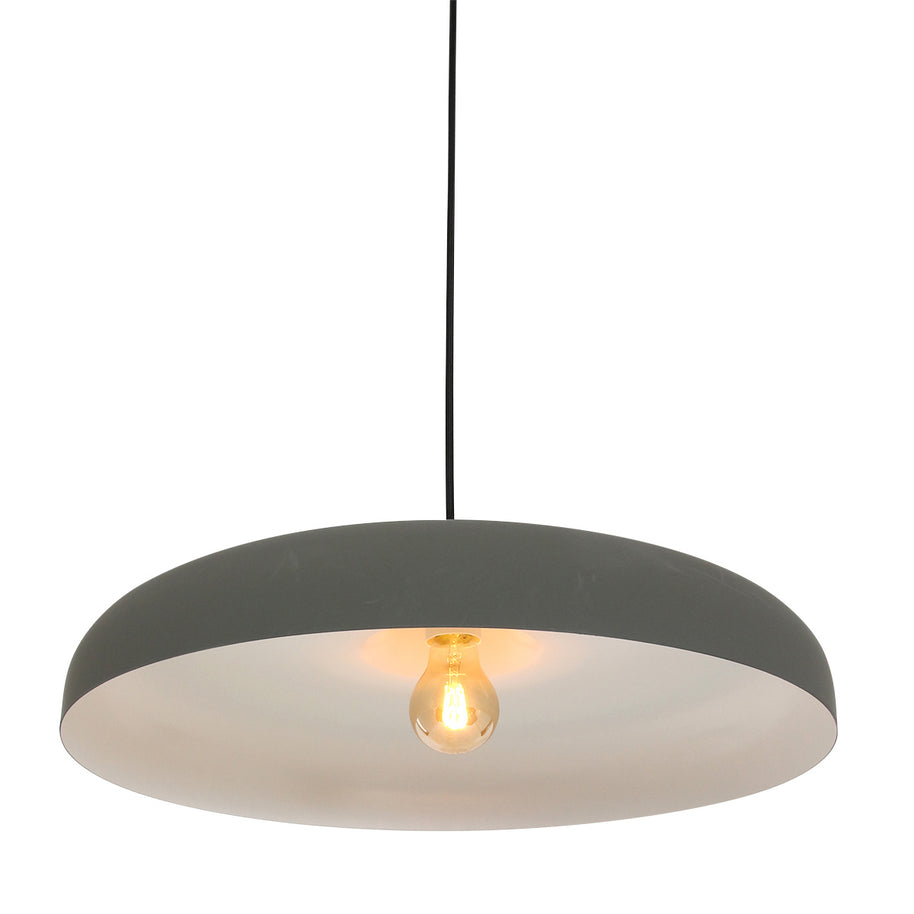 Hanglamp Krisip 2677GR grijs met E27-fitting en strijkijzersnoer
