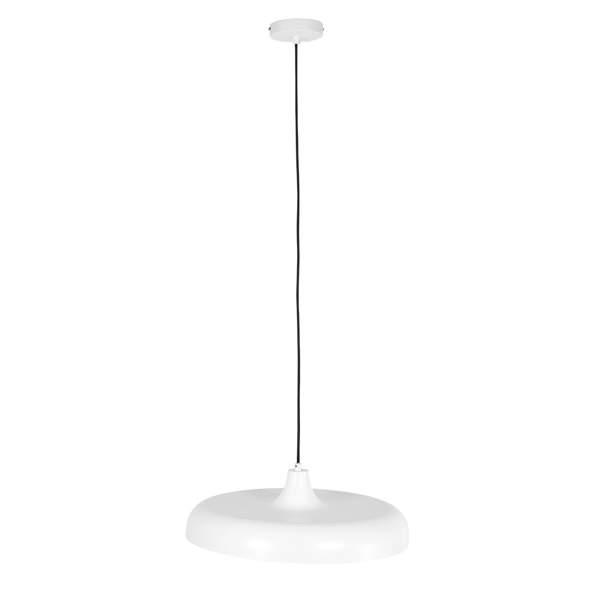 Hanglamp Krisip 2677W Wit met E27 fitting en stoffen snoer